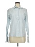 Jaeger 100% Cotton Stripes Blue Long Sleeve Blouse Size M - photo 1