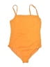 Kona Sol Solid Orange One Piece Swimsuit Size L - photo 1