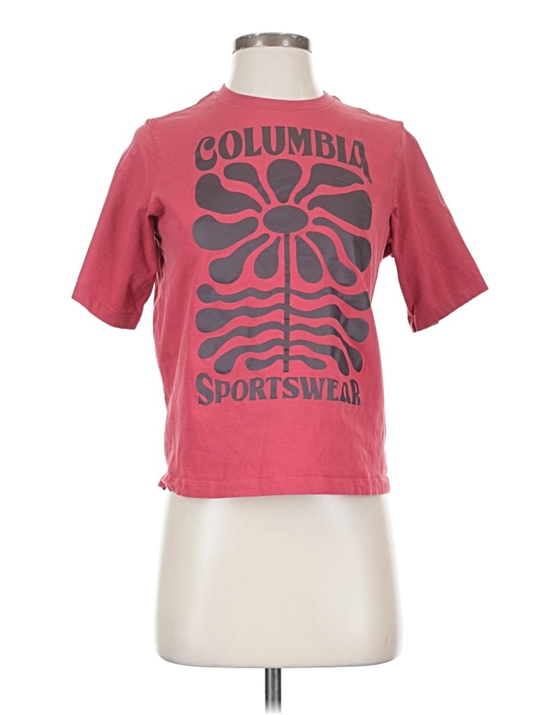 Pre-owned Columbia Short Sleeve T-shirt In Red