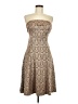 Teeze Me 100% Polyester Damask Brown Cocktail Dress Size 7 - photo 1