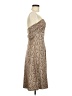 Teeze Me 100% Polyester Damask Brown Cocktail Dress Size 7 - photo 4