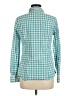J.Crew 100% Cotton Checkered-gingham Teal Long Sleeve Button-Down Shirt Size 8 - photo 2