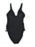 Becca Solid Black One Piece Swimsuit Size L - photo 1