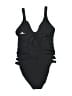 Becca Solid Black One Piece Swimsuit Size L - photo 2