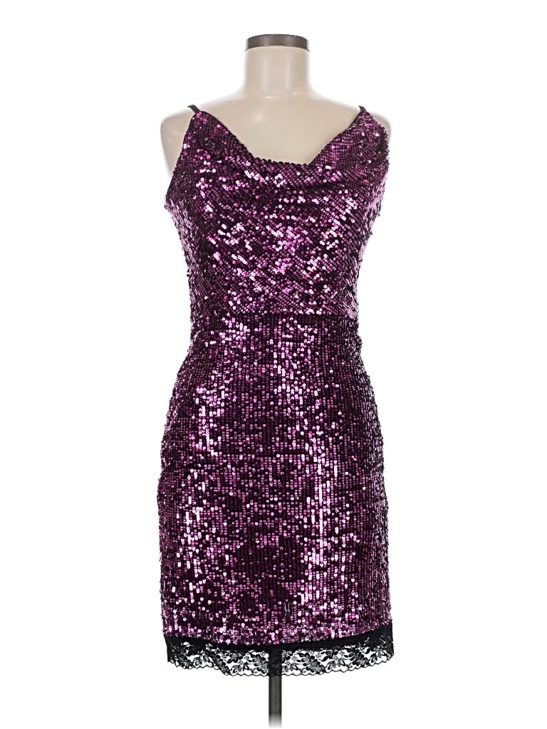 Pre-owned Dress The Population Cocktail Dress In Purple