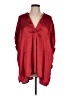 Glam 100% Polyester Red 3/4 Sleeve Blouse Size L - photo 1