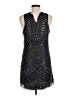 Parker 100% Silk Stars Black Cocktail Dress Size M - photo 2