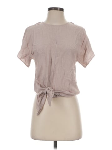 Madewell Button-Back Tie Tee in Stripe (view 1)