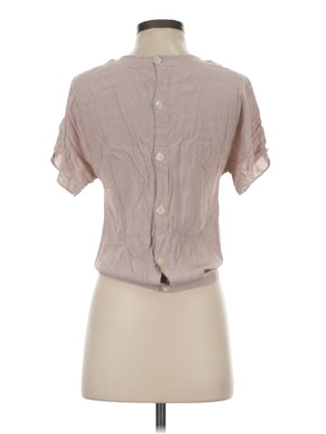 Madewell Button-Back Tie Tee in Stripe (view 2)