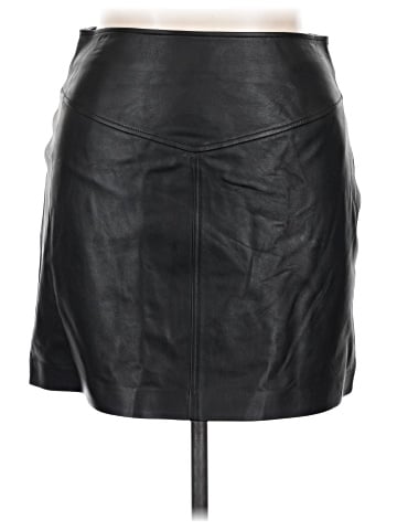 Intermix Faux Leather Skirt (view 1)