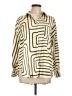 Blu Pepper 100% Polyester Stripes Green Long Sleeve Blouse Size L - photo 1