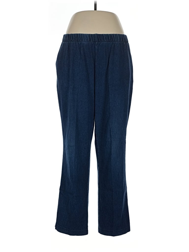 Pre-owned Lands' End Casual Pants In Blue