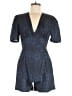 Shein 100% Polyester Graphic Blue Romper Size M - photo 1