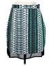 Collective Concepts 100% Polyester Graphic Teal Casual Skirt Size S - photo 1