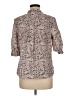 Assorted Brands Floral Pink 3/4 Sleeve Button-Down Shirt Size M - photo 2