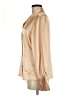 Jaclyn Smith 100% Polyester Metallic Tan 3/4 Sleeve Blouse Size L - photo 5