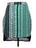 Collective Concepts 100% Polyester Graphic Teal Casual Skirt Size S - photo 2