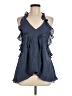 L'Agence Blue Sleeveless Blouse Size Med (2) - photo 1