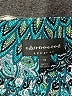 Connected Apparel Graphic Teal Cocktail Dress Size 14 - photo 7
