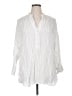 Zara Stripes White 3/4 Sleeve Button-Down Shirt Size XL - photo 1