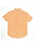 Crewcuts Checkered-gingham Orange Short Sleeve Button-Down Shirt Size 12 - photo 1