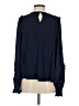 Ann Taylor LOFT 100% Polyester Blue Long Sleeve Blouse Size S - photo 2