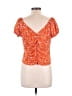 Sienna Sky 100% Polyester Orange Short Sleeve Blouse Size XL - photo 2