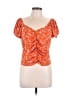 Sienna Sky 100% Polyester Orange Short Sleeve Blouse Size XL - photo 1