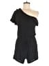 Rainbow 100% Rayon Solid Black Romper Size M - photo 1