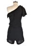 Rainbow 100% Rayon Solid Black Romper Size M - photo 2