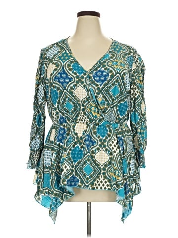Cato 3/4 Sleeve Blouse (view 1)