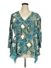 Cato 100% Rayon Teal 3/4 Sleeve Blouse Size 22 - photo 1