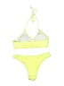 Unbranded Solid Yellow Two Piece Swimsuit Size L - photo 2