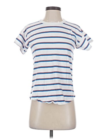 Madewell Whisper Cotton Rib-Crewneck Tee in Rockwood Stripe (view 1)