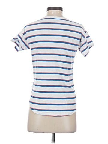 Madewell Whisper Cotton Rib-Crewneck Tee in Rockwood Stripe (view 2)