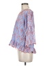 ModaPosa 100% Cotton Blue 3/4 Sleeve Blouse Size M - photo 5