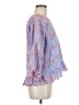ModaPosa 100% Cotton Blue 3/4 Sleeve Blouse Size M - photo 4