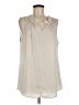 CAbi 100% Polyester Ivory Sleeveless Blouse Size L - photo 1