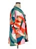 Jodifl 100% Polyester Color Block Orange Short Sleeve Blouse Size 1X - photo 4