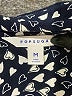 POPSUGAR 100% Rayon Polka Dots Hearts Black Blue Casual Dress Size M - photo 7