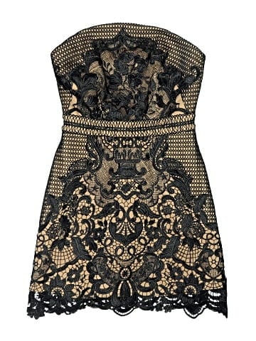 Self-Portrait Strapless Guipure Lace Mini Dress (view 1)