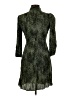 MNG Animal Print Green Cocktail Dress Size L - photo 2