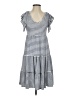 Max Studio 100% Polyester Stripes Gray Casual Dress Size S - photo 1