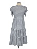 Max Studio 100% Polyester Stripes Gray Casual Dress Size S - photo 2