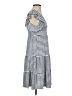 Max Studio 100% Polyester Stripes Gray Casual Dress Size S - photo 4