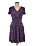 Wisp Print Purple Casual Dress Size 8 - photo 1