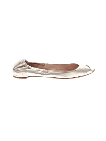Christian Louboutin Leather Peep Toe Flats (view 1)