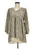 Mittoshop 100% Polyester Tan 3/4 Sleeve Blouse Size M - photo 1