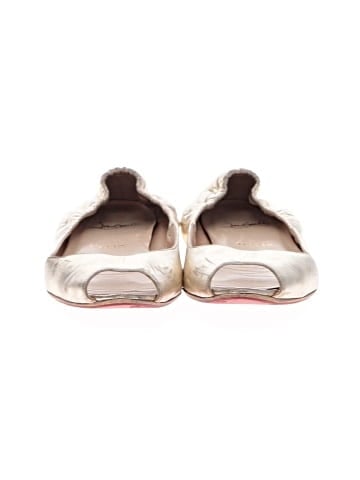 Christian Louboutin Leather Peep Toe Flats (view 2)
