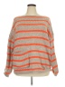 Unbranded 100% Polyester Stripes Orange Pullover Sweater Size 3X - photo 1